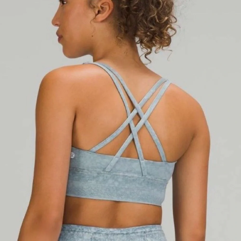 Lululemon Women’s Energy Bra City Grit White Blue Fog Size 6 - Picture 2 of 13